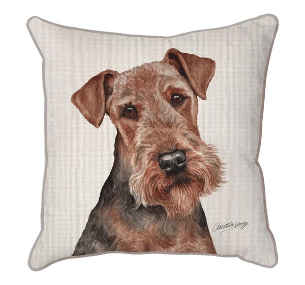 Airedale Terrier Dog Scatter Cushion CUS-UK205