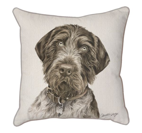 German Wirehaired Pointer Dog Scatter Cushion CUS-UK127