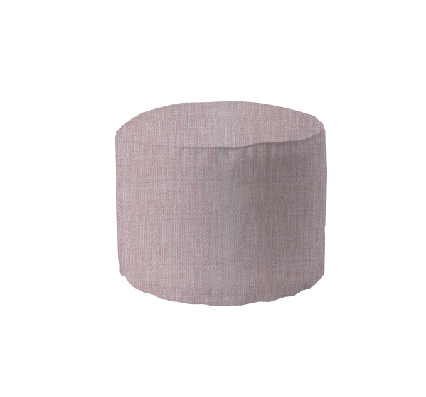 Indoor Round Pouffe in Cheval Lilac
