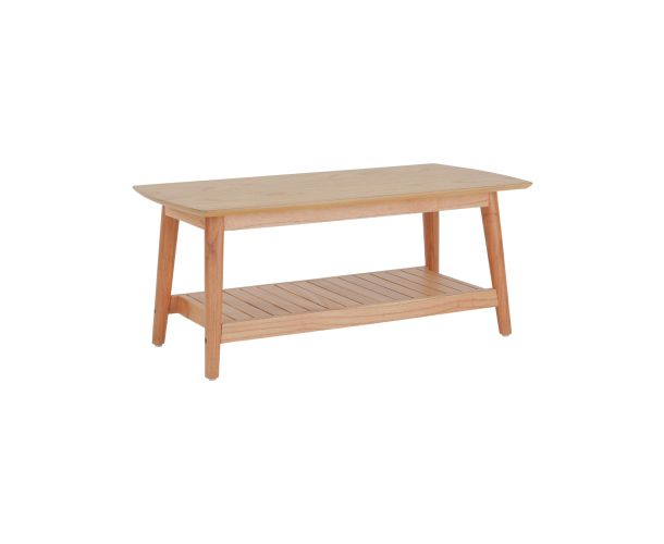 Kayu Coffee Table with Shelf – Light Natural Wash