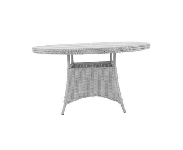 Santorini Dining Table 120cm – Glass Table Top