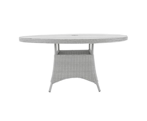Santorini Dining Table – 140cm – Glass Table Top