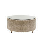 Auckland Luna Round Coffee Table with Glass