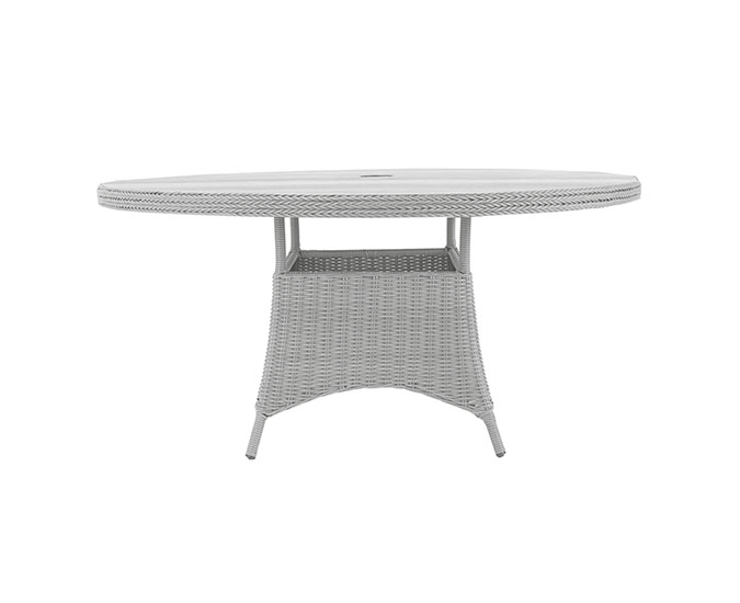Santorini Dining Table - 140cm - Glass Table Top