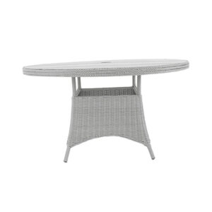 Santorini Dining Table 120cm - Smoked Oak Table Top
