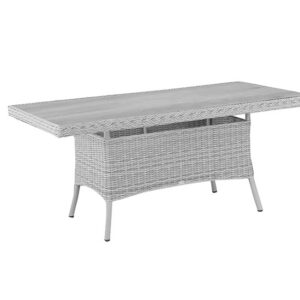 Santorini Rectangular Dining Table - Concrete effect HPL Table Top