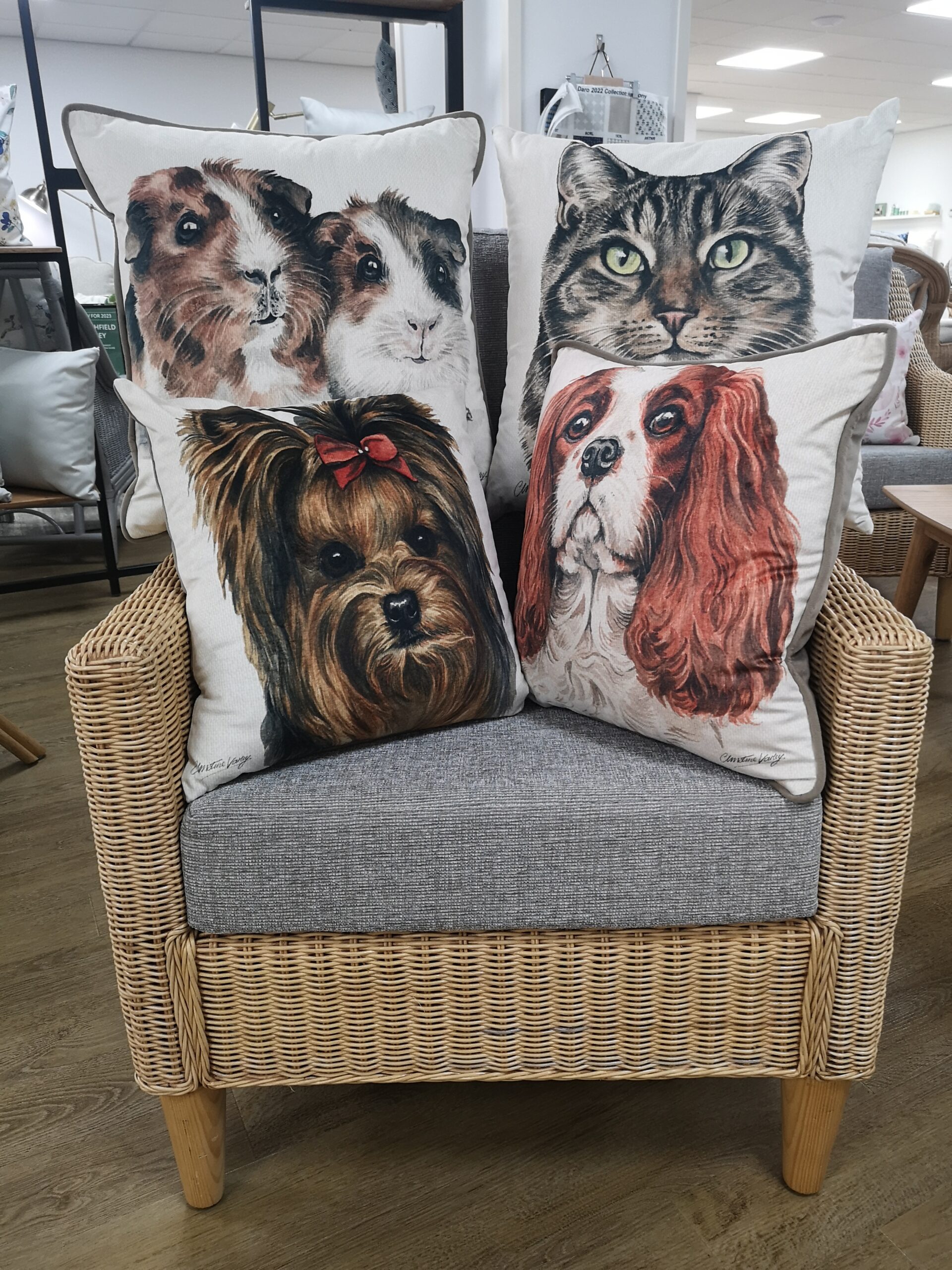 NEW Christine Varley Animal Portrait Cushions
